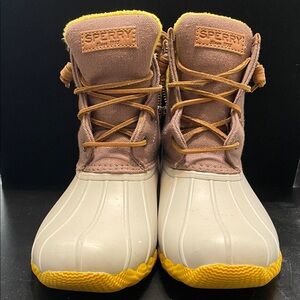 Sperry Women’s' Tan and Yellow Duck Boots